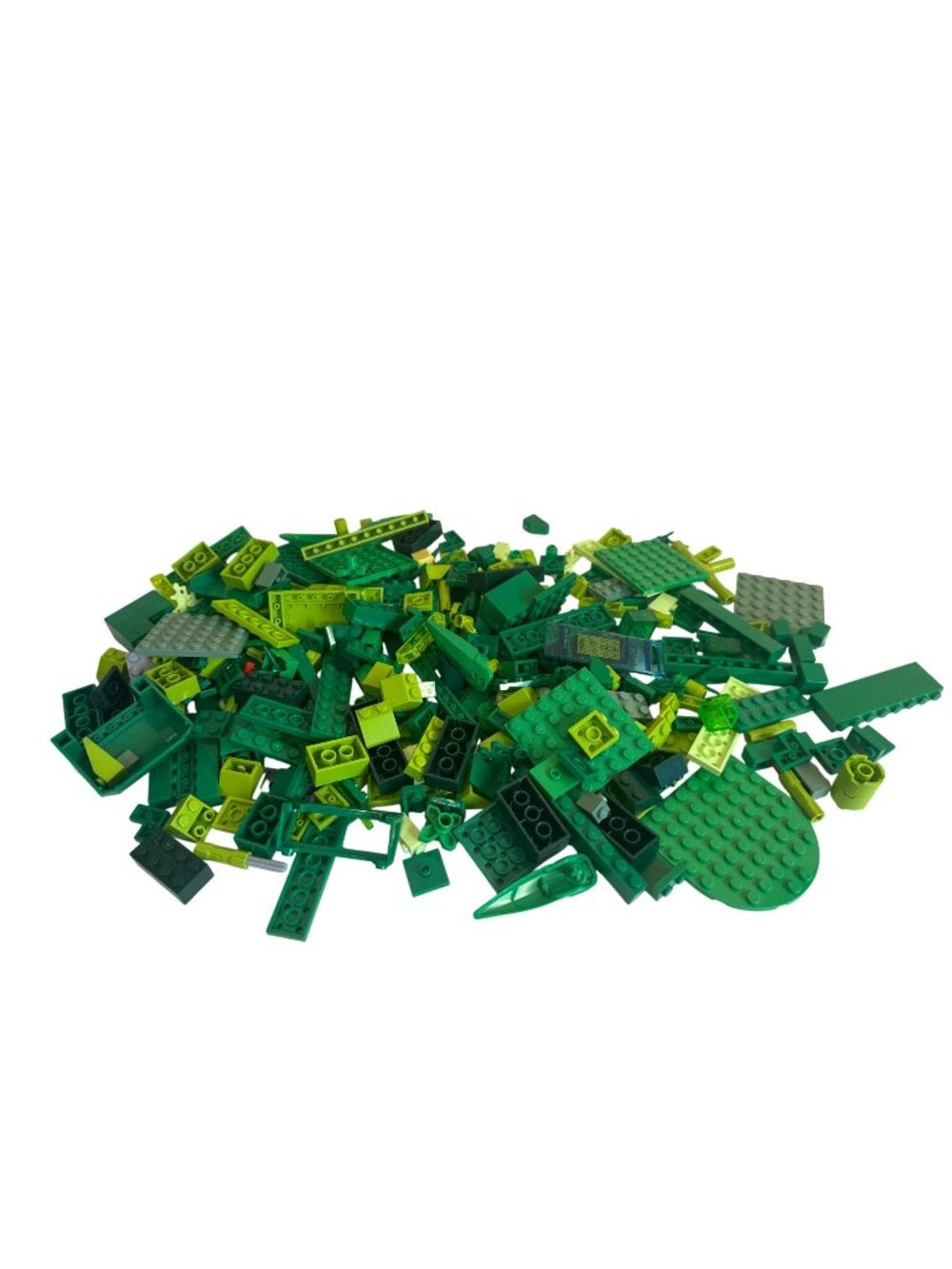 Green LEGO Bulk Lot Of Mixed Building Bricks & Parts Creative Play Custom Builds